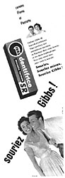 Publicit Gibbs 1956