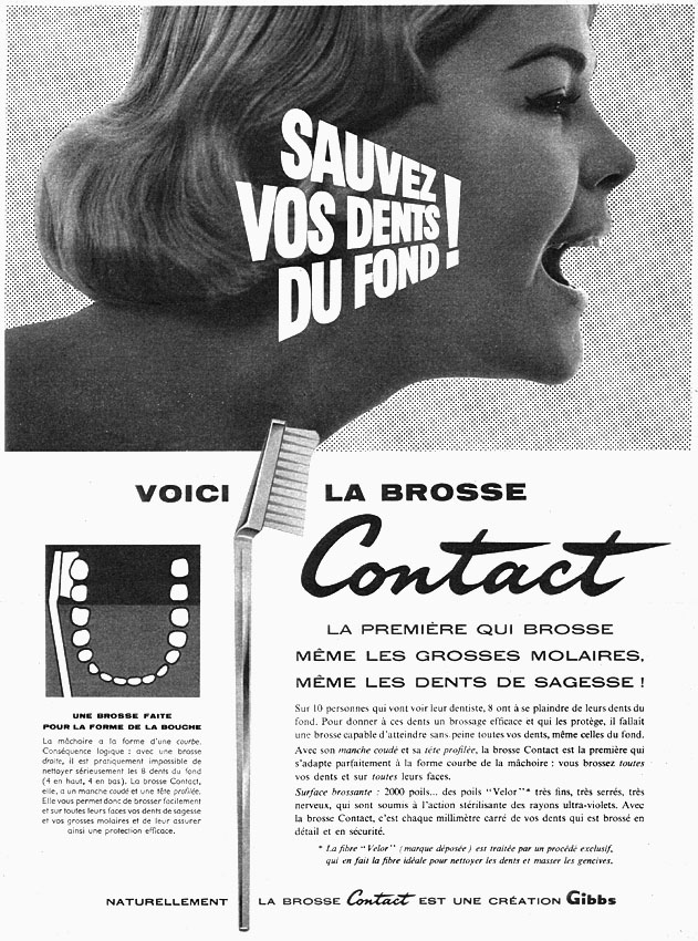 Publicité Gibbs 1959