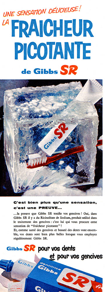 Publicité Gibbs 1960