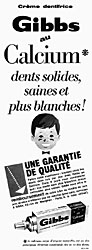 Publicit Gibbs 1961