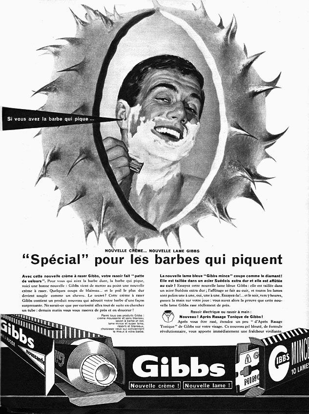 Publicité Gibbs 1961