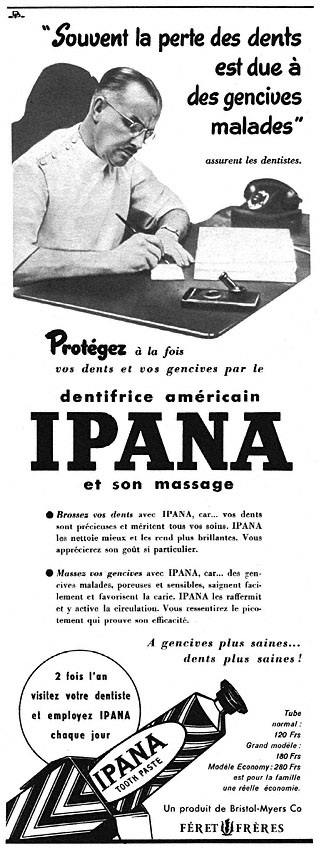 Publicité Ipana 1952