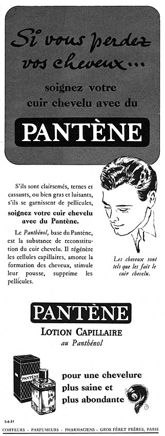 Publicité Pantne 1951