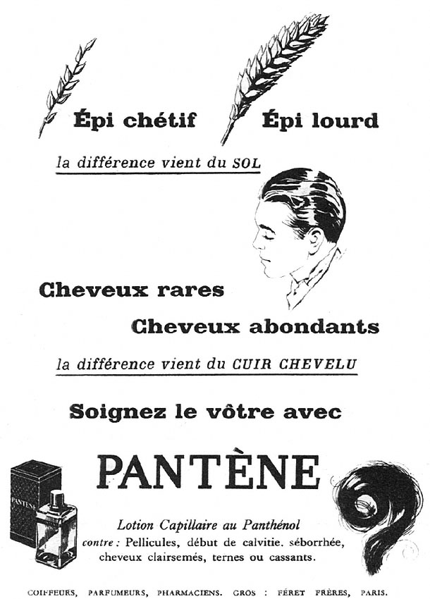 Publicité Pantne 1950