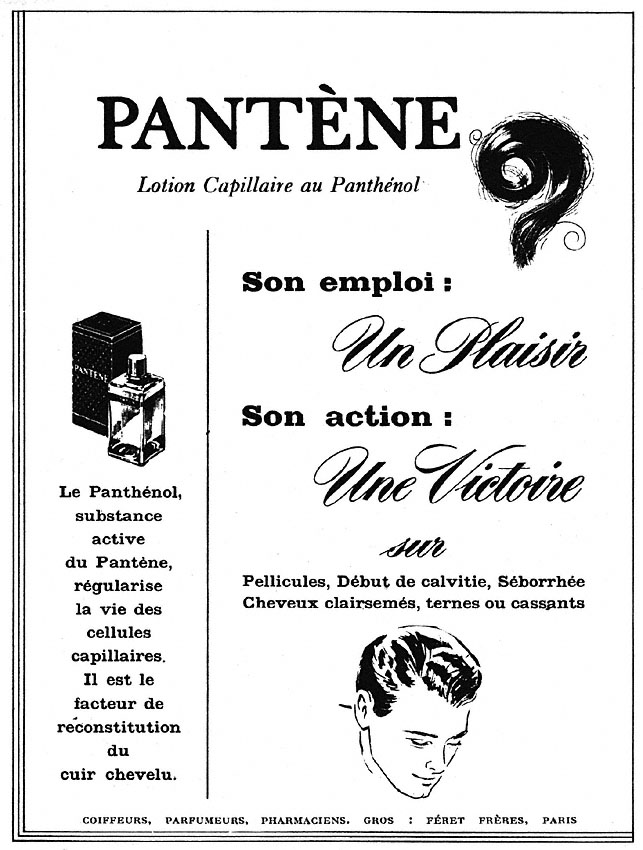 Publicité Pantne 1950