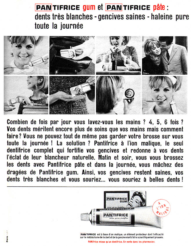 Publicité Pantifrice 1965