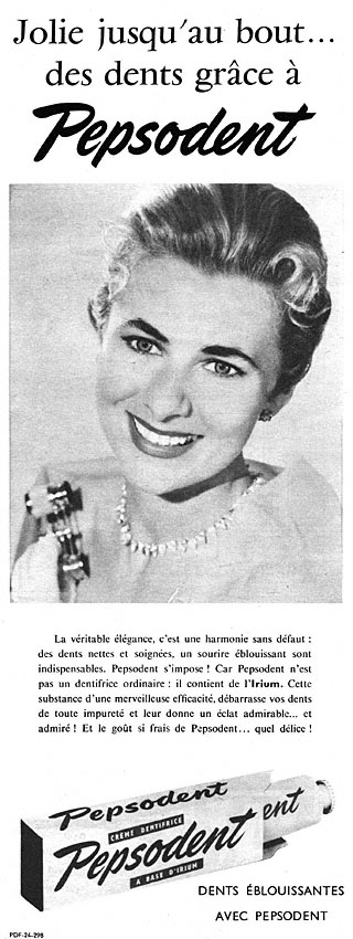 Publicité Pepsodent 1955