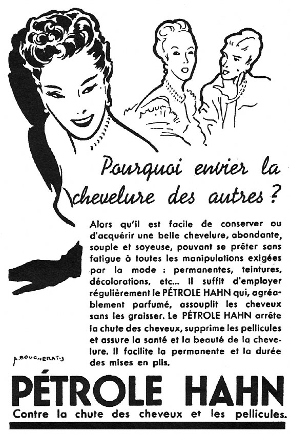 Publicité Petrole Hahn 1953