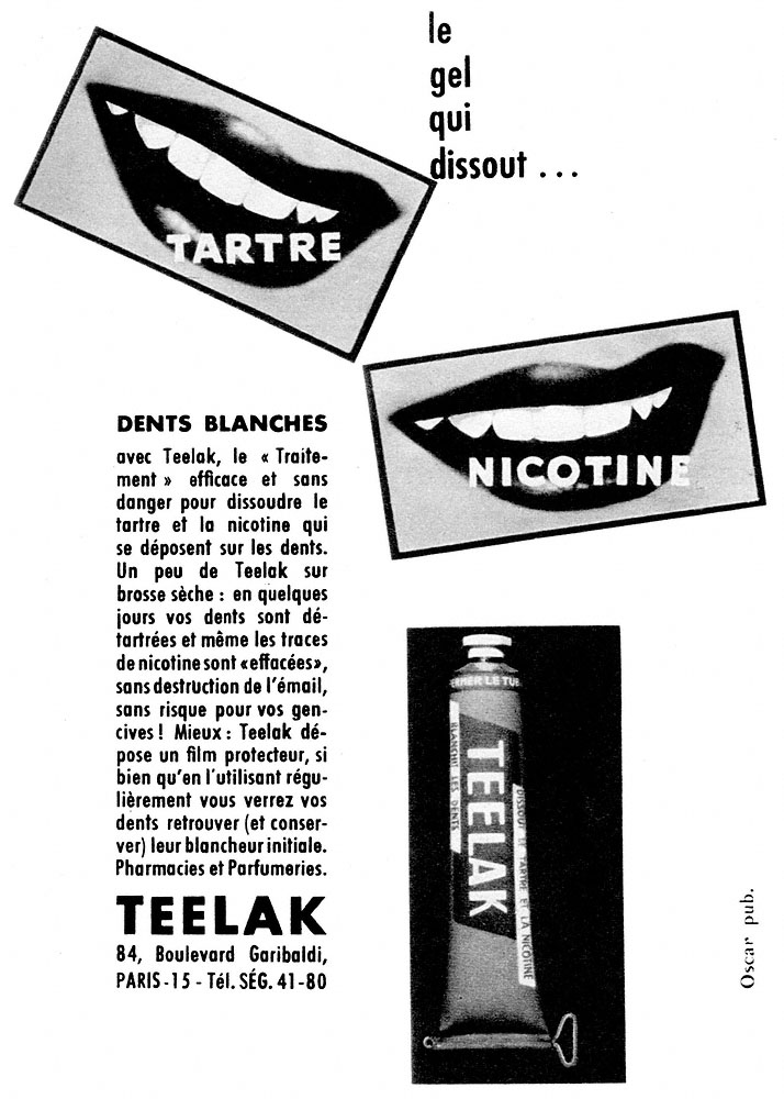 Publicité Teelak 1959