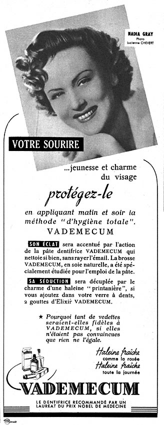 Publicité Vademecum 1951