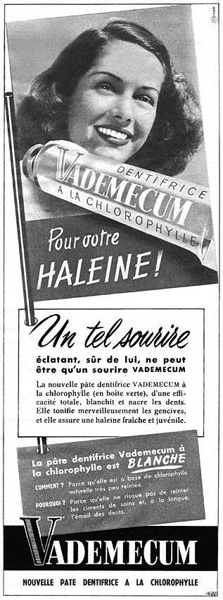 Publicité Vademecum 1953