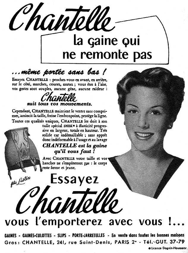 Publicité Chantelle 1952