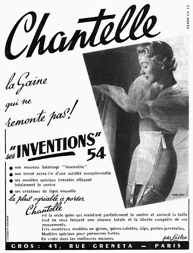 Publicité Chantelle 1954