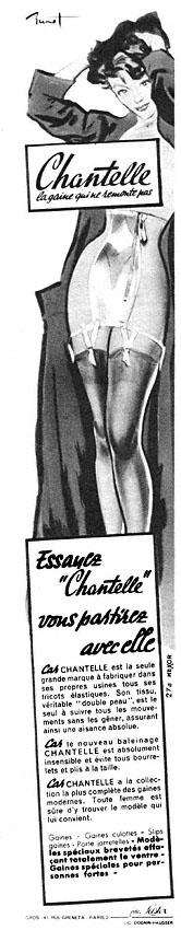 Publicité Chantelle 1955
