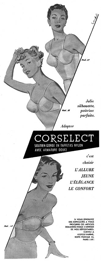 Publicité Corselect 1953