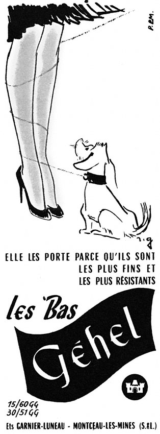 Publicité Gehel 1953