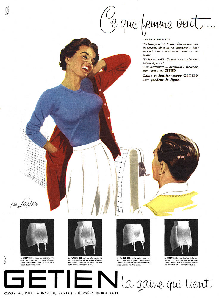 Publicité Getien 1957