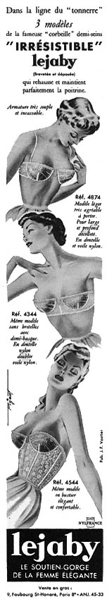 Publicité Lejaby 1956