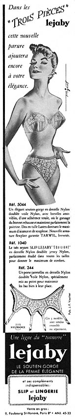 Publicité Lejaby 1957