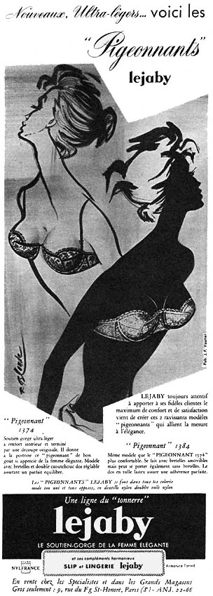 Publicité Lejaby 1958