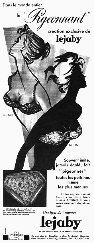 Publicité Lejaby 1959