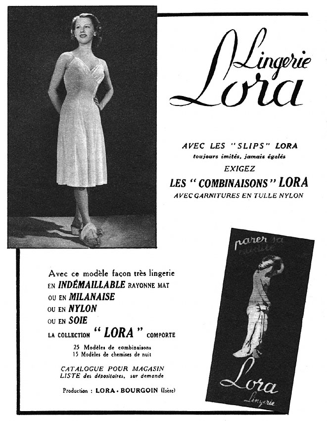 Publicité Lora 1951