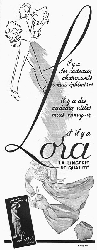 Publicité Lora 1949