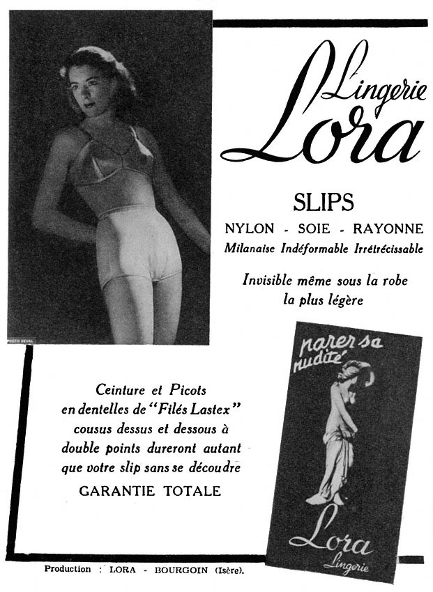 Publicité Lora 1953