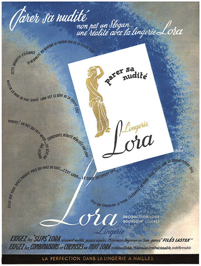 Publicité Lora 1950