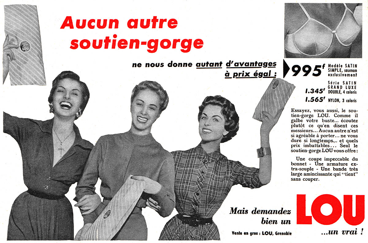 Publicité Lou 1954