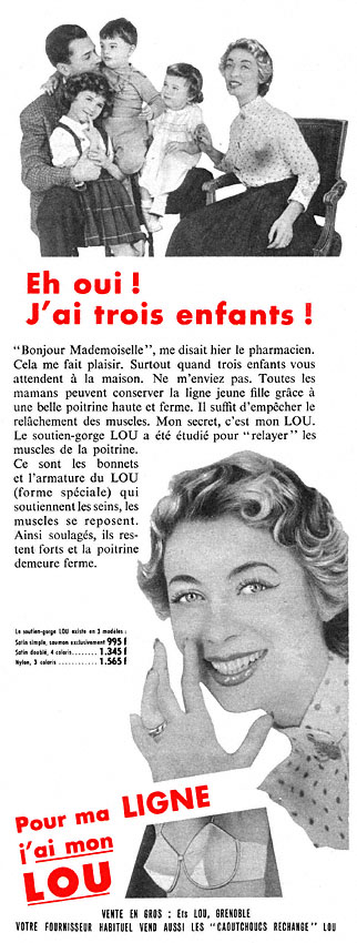 Publicité Lou 1955