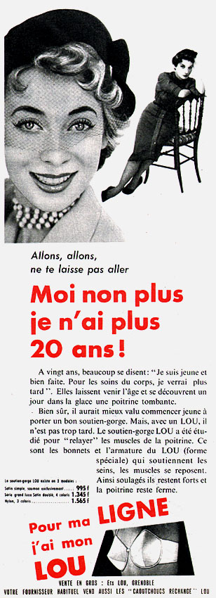 Publicité Lou 1955