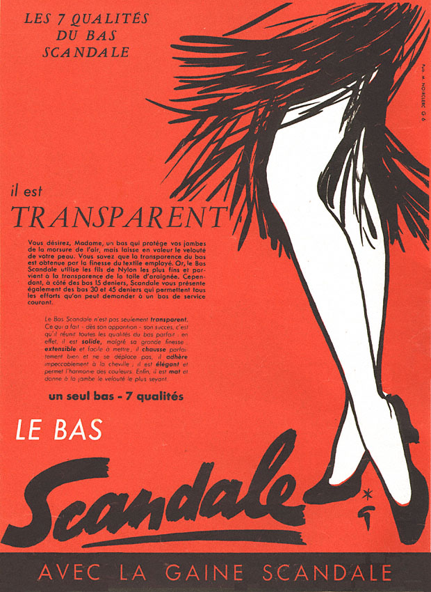 Publicité Scandale 1952