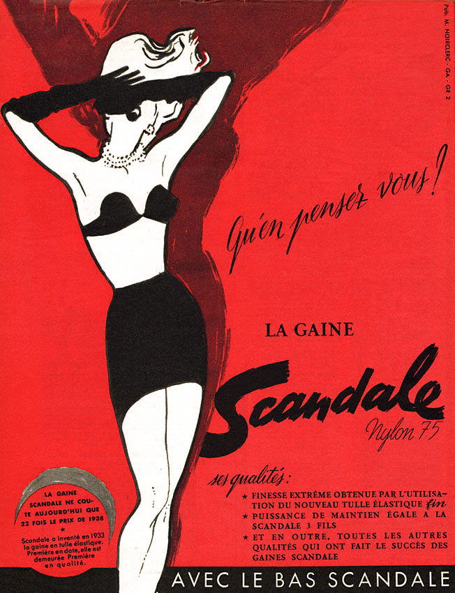 Publicité Scandale 1952