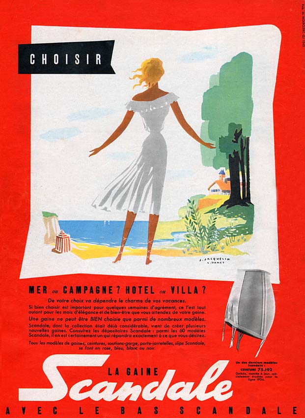Publicité Scandale 1954