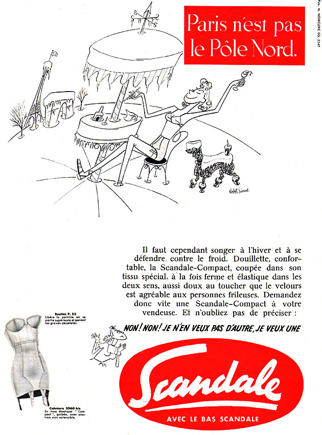 Publicité Scandale 1954
