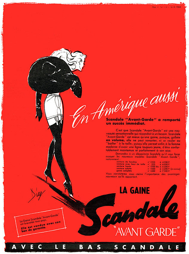 Publicité Scandale 1956