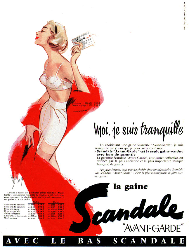 Publicité Scandale 1956