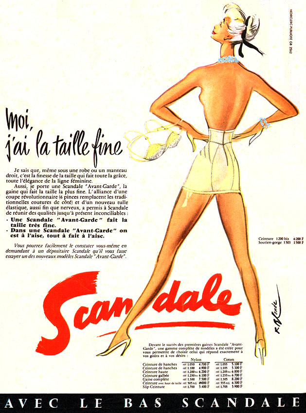 Publicité Scandale 1957