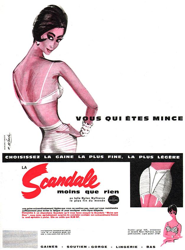 Publicité Scandale 1960