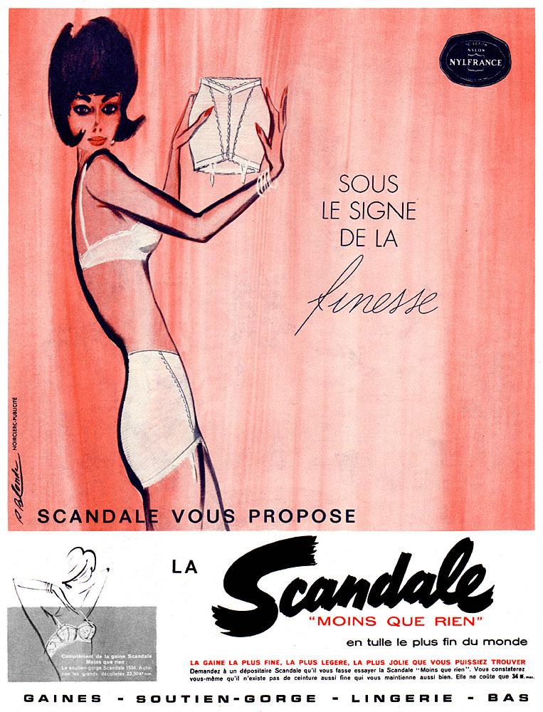 Publicité Scandale 1961