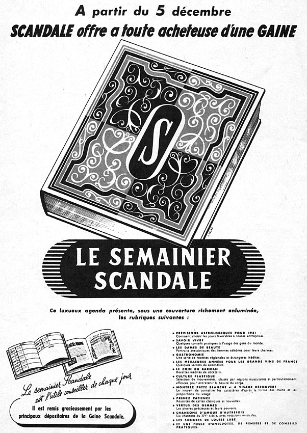 Publicité Scandale 1950