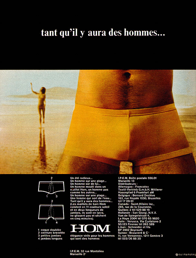 Publicité Hom 1971