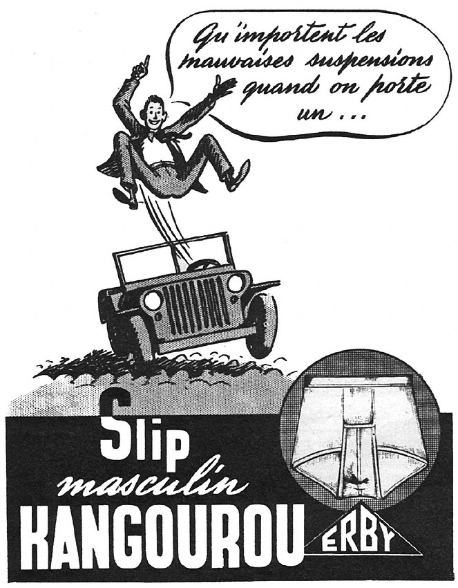 Publicité Kangourou 1953