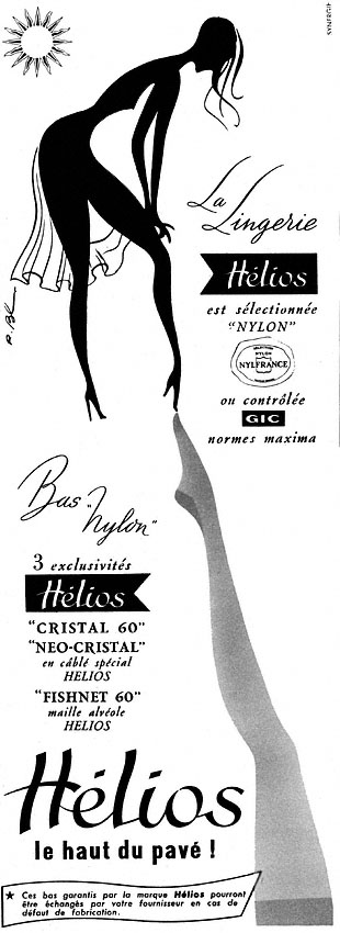 Publicité Helios 1953