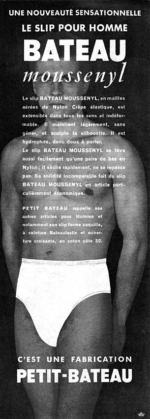 Publicité Petit bateau 1953