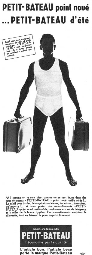 Publicité Petit bateau 1957