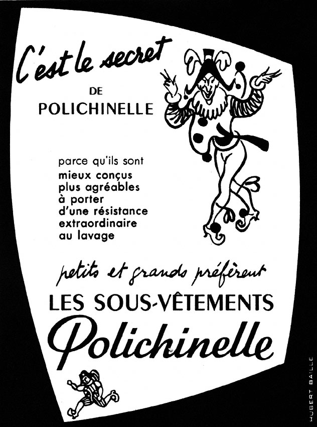 Publicité Polichinelle 1955