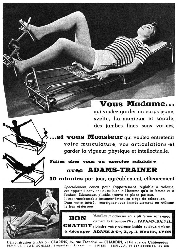 Publicité Adams Trainer 1958