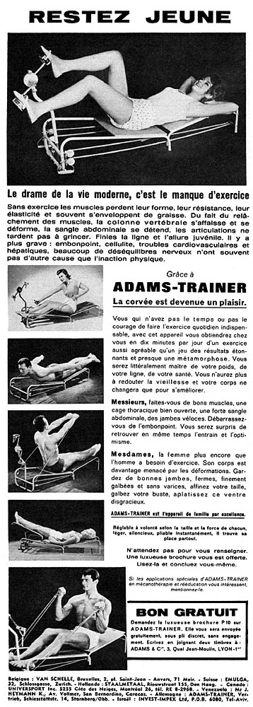 Publicité Adams Trainer 1963